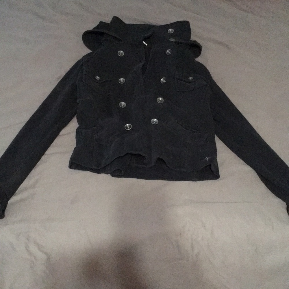 Hurley button down coat with hood.